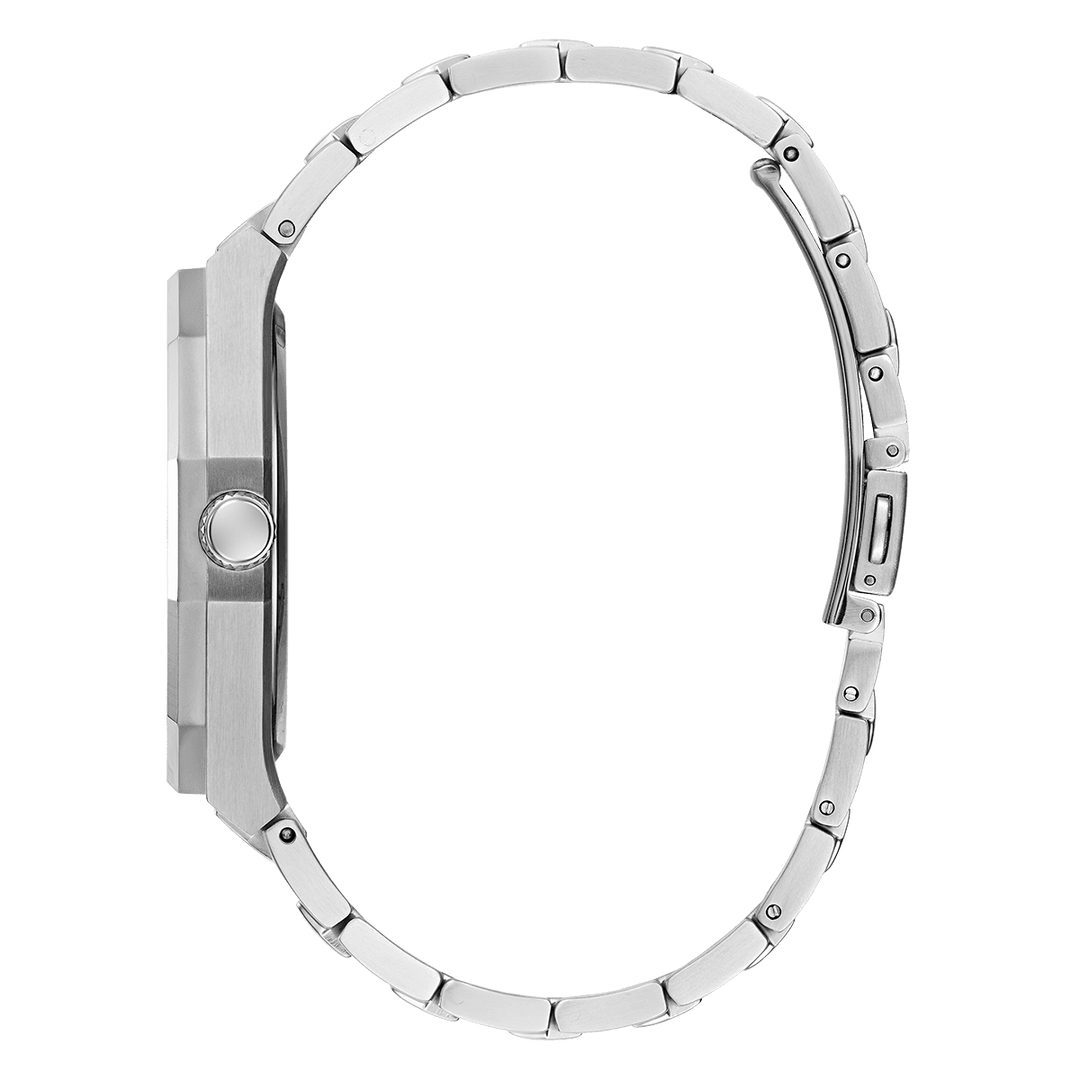 GUESS Mens Silver Tone Analog Watch