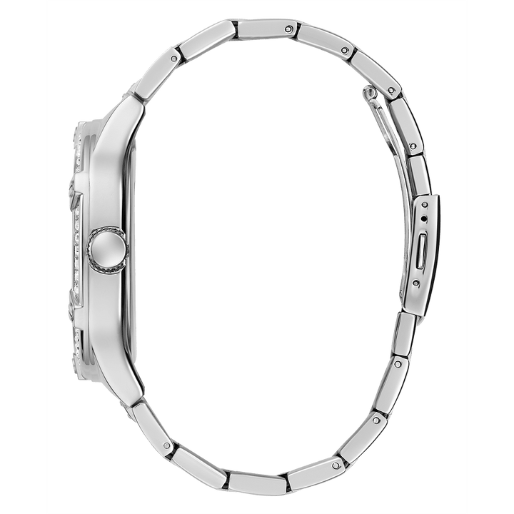 GUESS Mens Silver Tone Multi-Function Watch