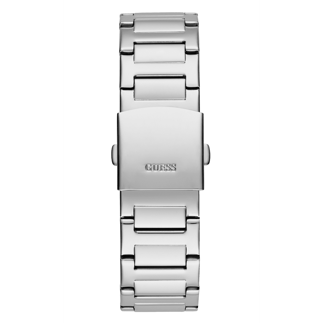 GUESS Mens Silver Tone Multi-Function Watch