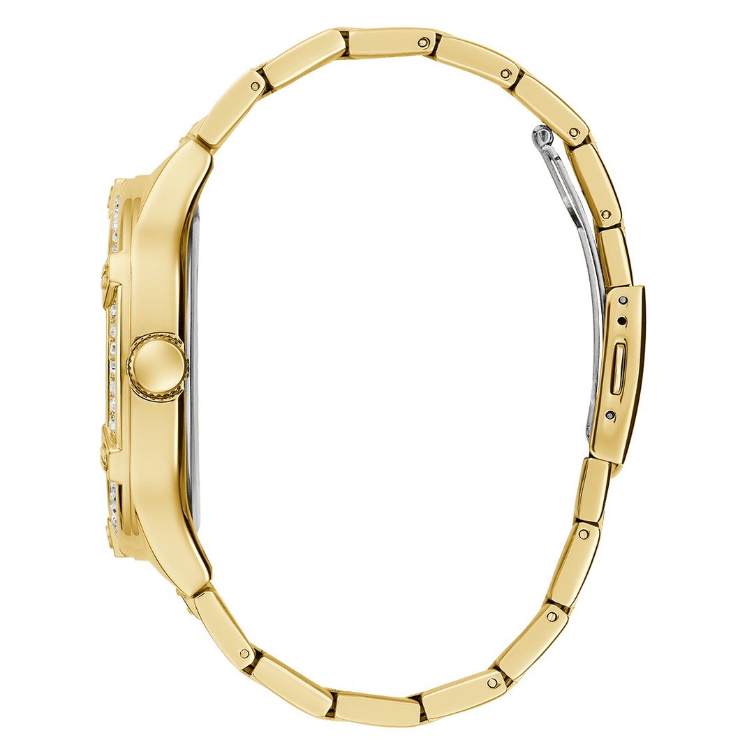 GUESS Mens Gold Tone Multi-Function Watch