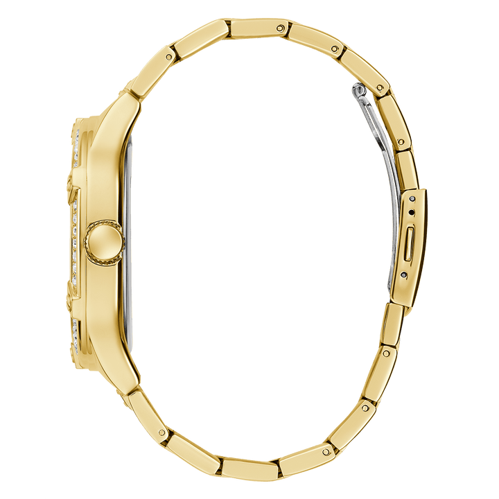 GUESS Mens Gold Tone Multi-Function Watch