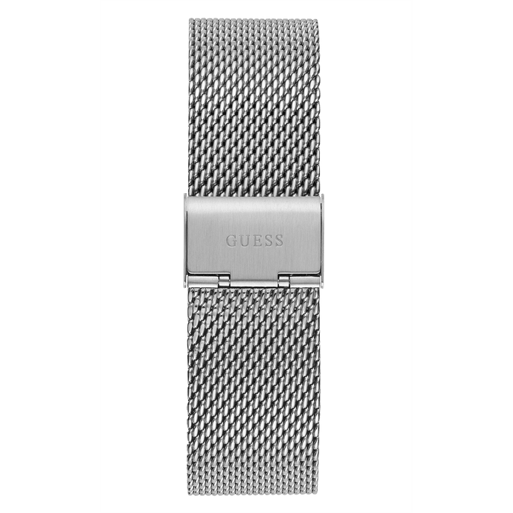 GUESS Mens Silver Tone Multi-Function Watch