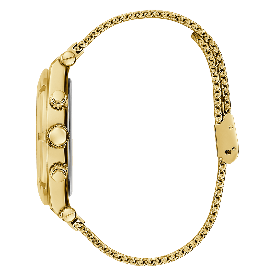 GUESS Mens Gold Tone Multi-Function Watch