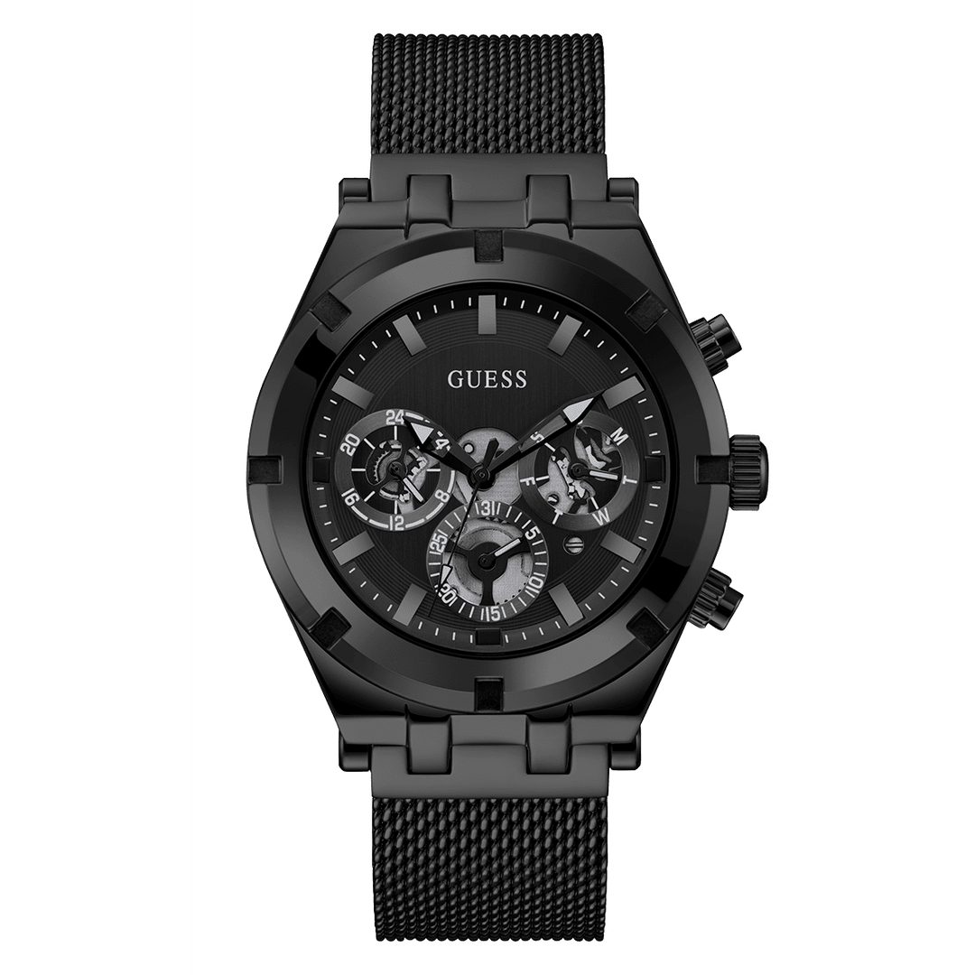 GUESS Mens Black Multi-Function Watch