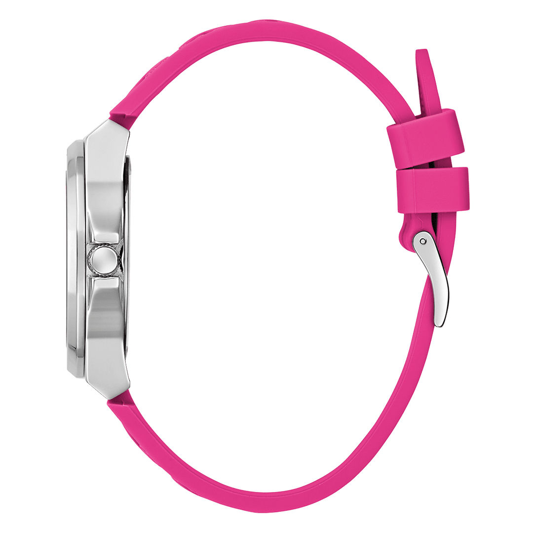 GUESS Ladies Pink Silver Analog Watch