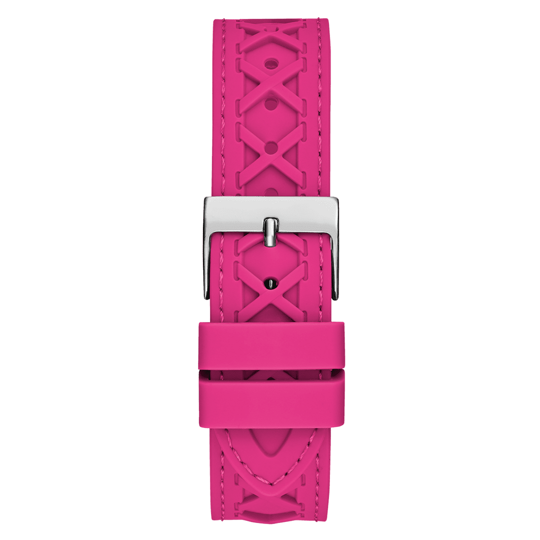 GUESS Ladies Pink Silver Analog Watch