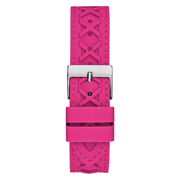 GUESS Ladies Pink Silver Analog Watch