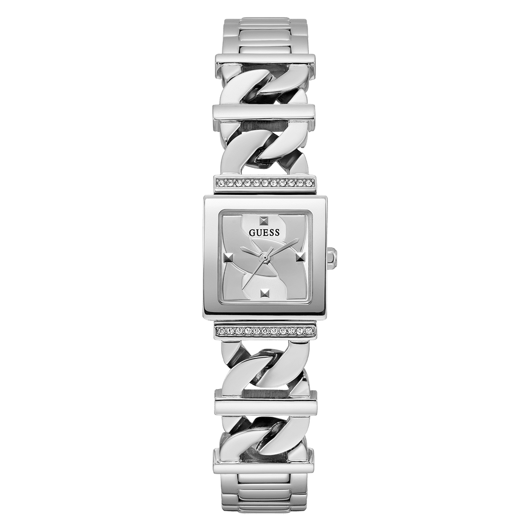 GUESS Ladies Silver Tone Silver Analog Watch
