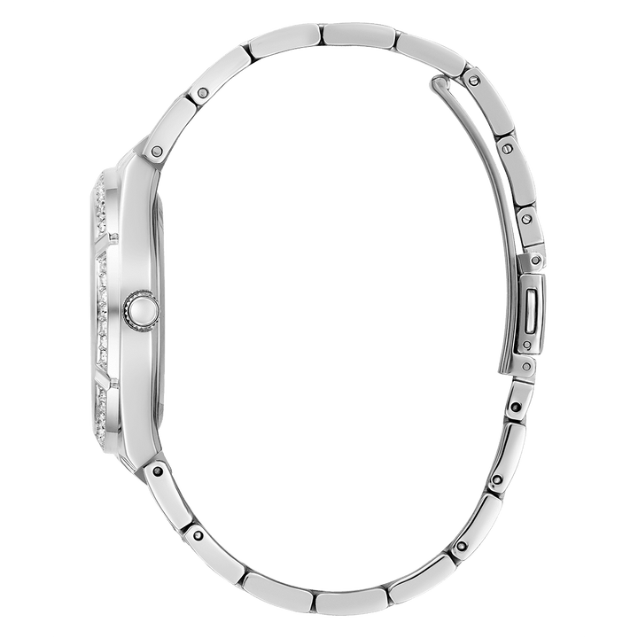 GUESS Ladies Silver Tone Multi-Function Watch