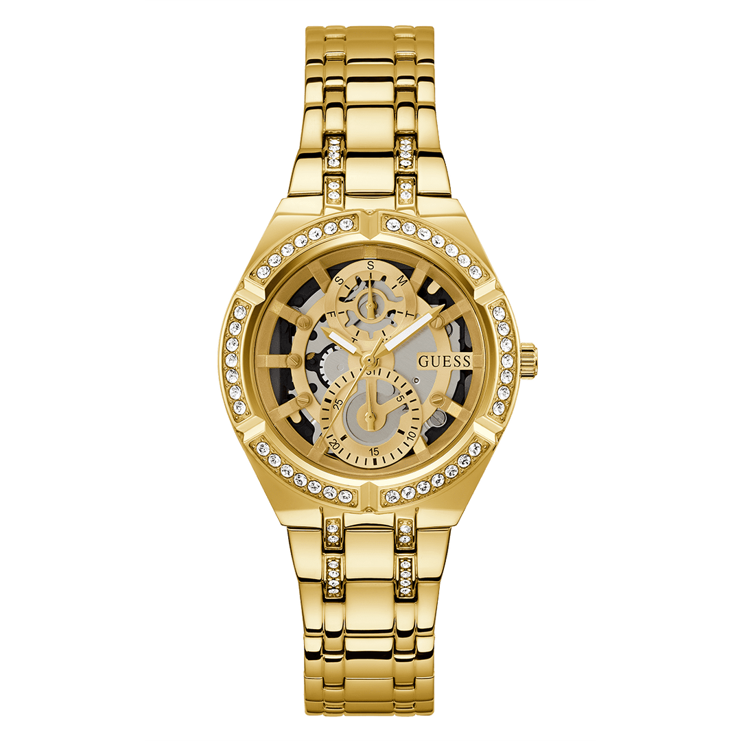 GUESS Ladies Gold Tone Multi-Function Watch