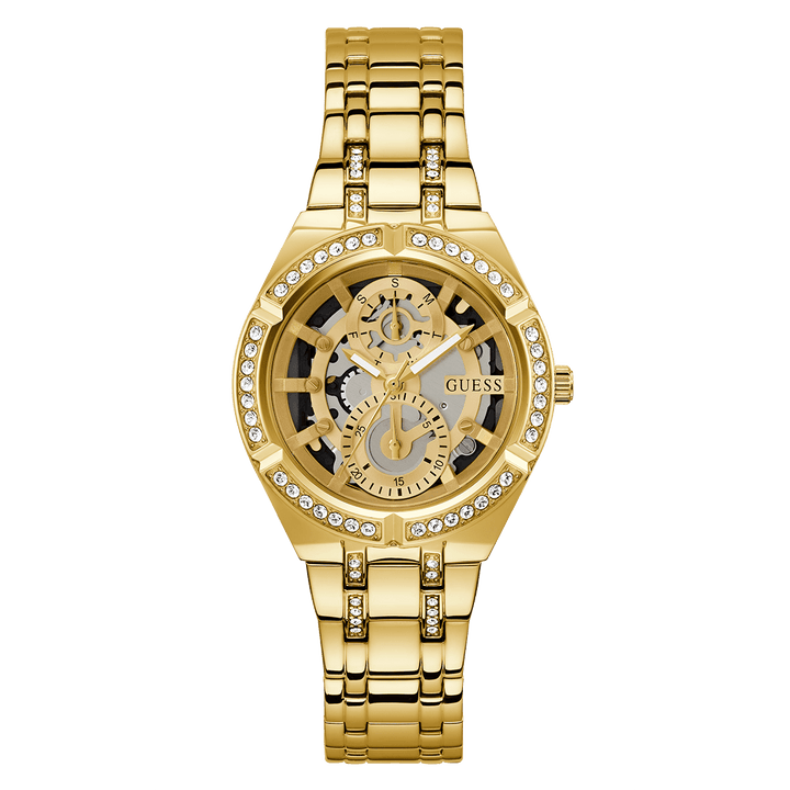 GUESS Ladies Gold Tone Multi-Function Watch