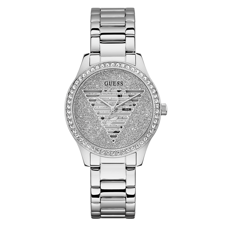 GUESS Ladies Silver Tone Analog Watch