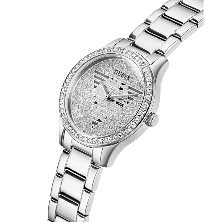 GUESS Ladies Silver Tone Analog Watch