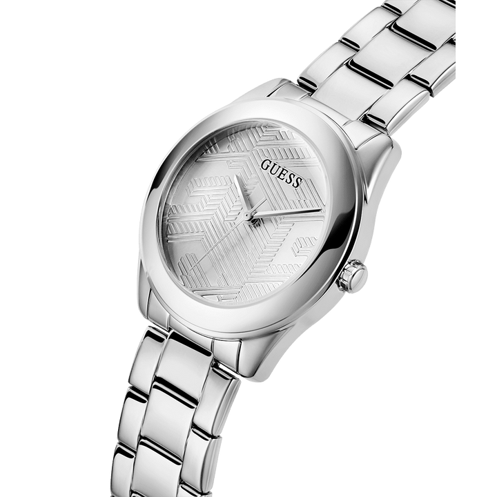 GUESS Ladies Silver Tone Analog Watch