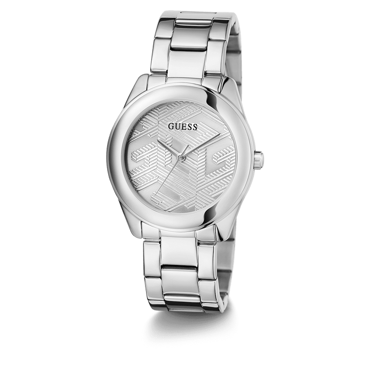 GUESS Ladies Silver Tone Analog Watch