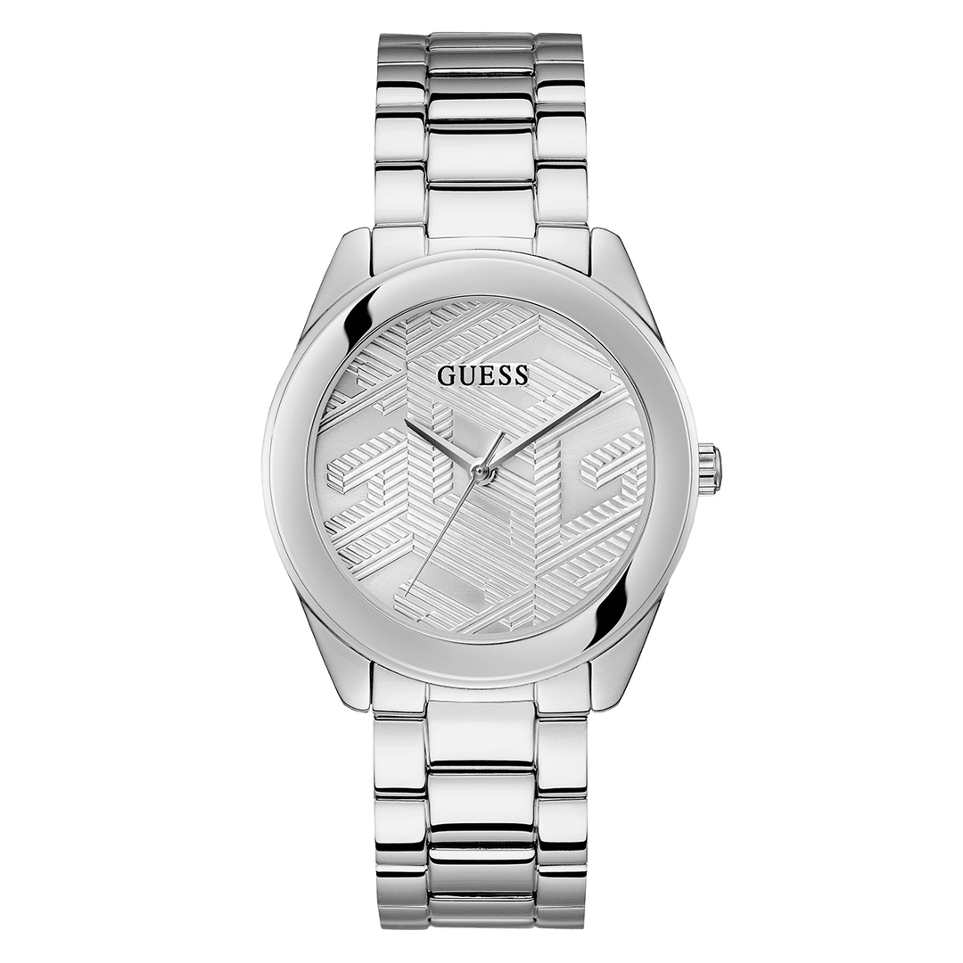 GUESS Ladies Silver Tone Analog Watch