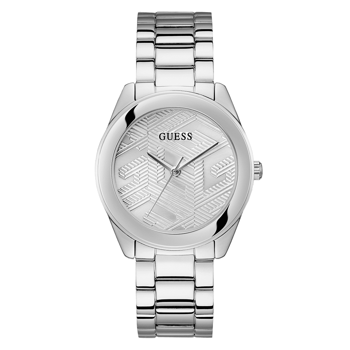 GUESS Ladies Silver Tone Analog Watch