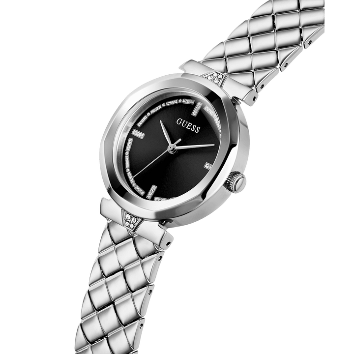 GUESS Ladies Silver Tone Analog Watch