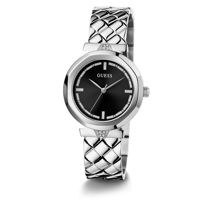 GUESS Ladies Silver Tone Analog Watch