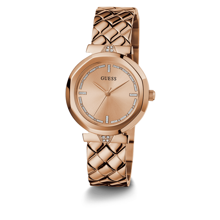 GUESS Ladies Rose Gold Tone Analog Watch