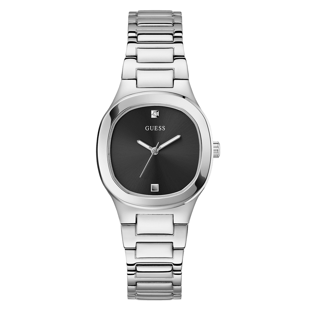 GUESS Ladies Silver Tone Analog Watch