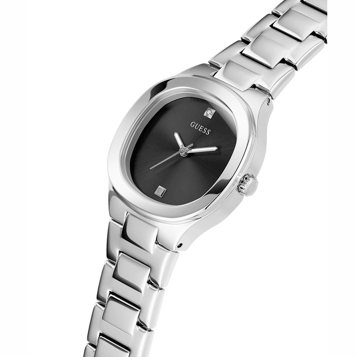 GUESS Ladies Silver Tone Analog Watch