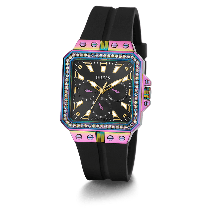 GUESS Ladies Black Iridescent Multi-Function Watch