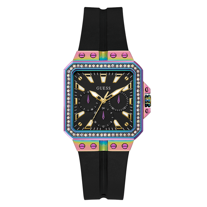 GUESS Ladies Black Iridescent Multi-Function Watch