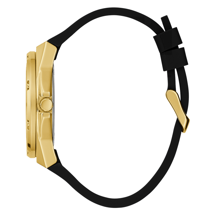 GUESS Ladies Black Gold Tone Multi-Function Watch