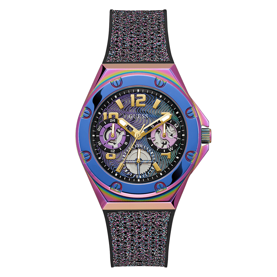 GUESS Ladies 2-Tone Iridescent Multi-Function Watch