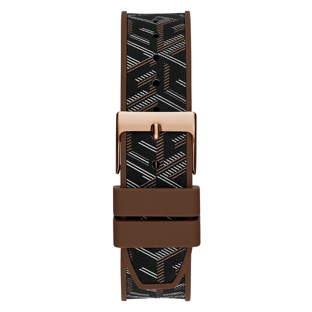 GUESS Ladies Brown Rose Gold Multi-Function Watch