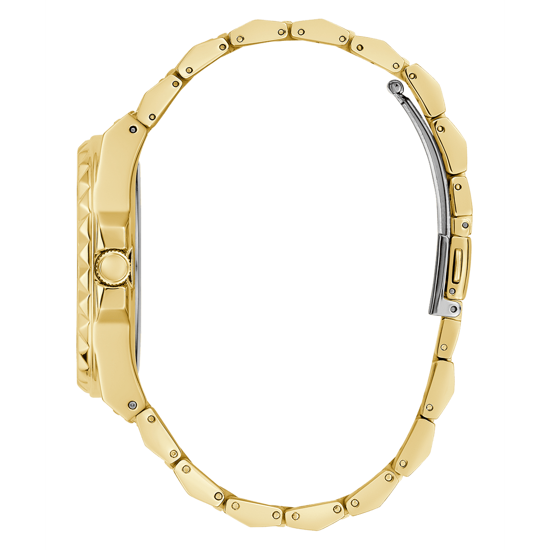 GUESS Mens Gold Tone Analog Watch