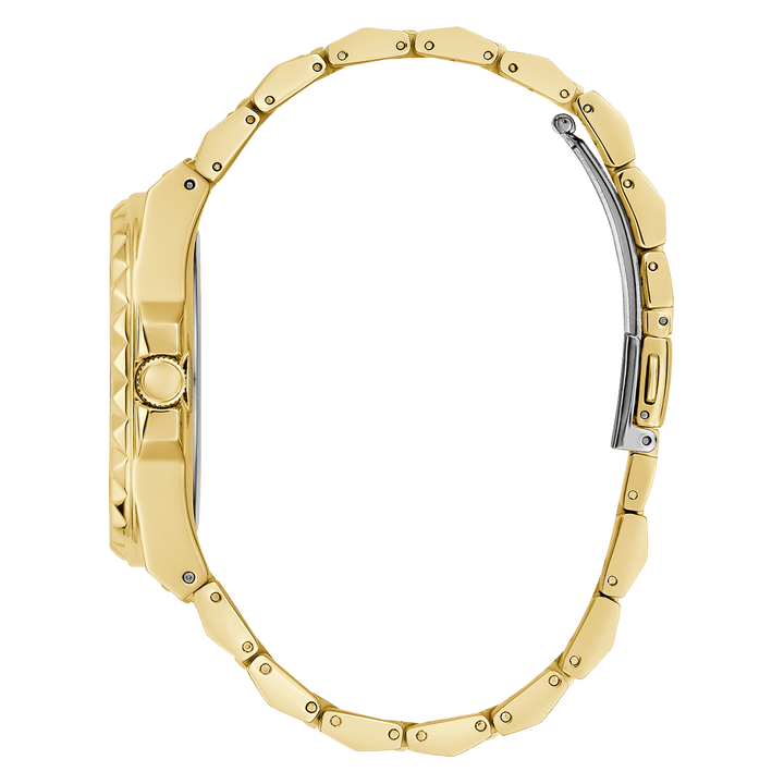 GUESS Mens Gold Tone Analog Watch