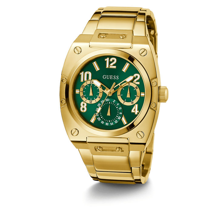 GUESS Mens Gold Multi-Function Watch