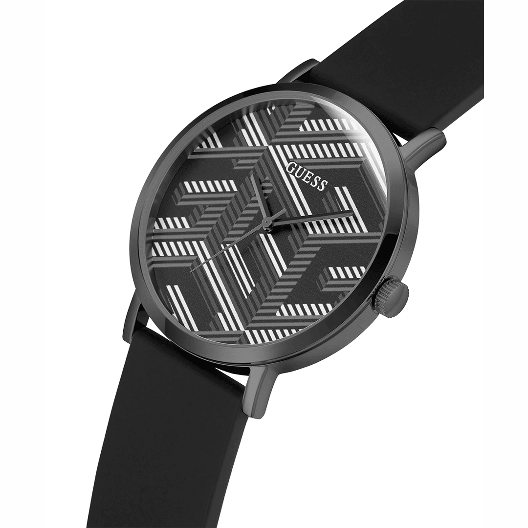 GUESS Mens Black Analog Watch