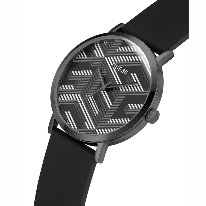 GUESS Mens Black Analog Watch