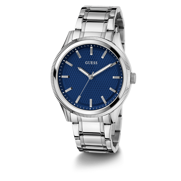 GUESS Mens Silver Analog Watch