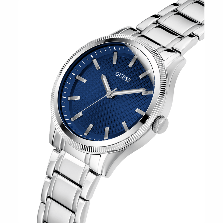 GUESS Mens Silver Analog Watch