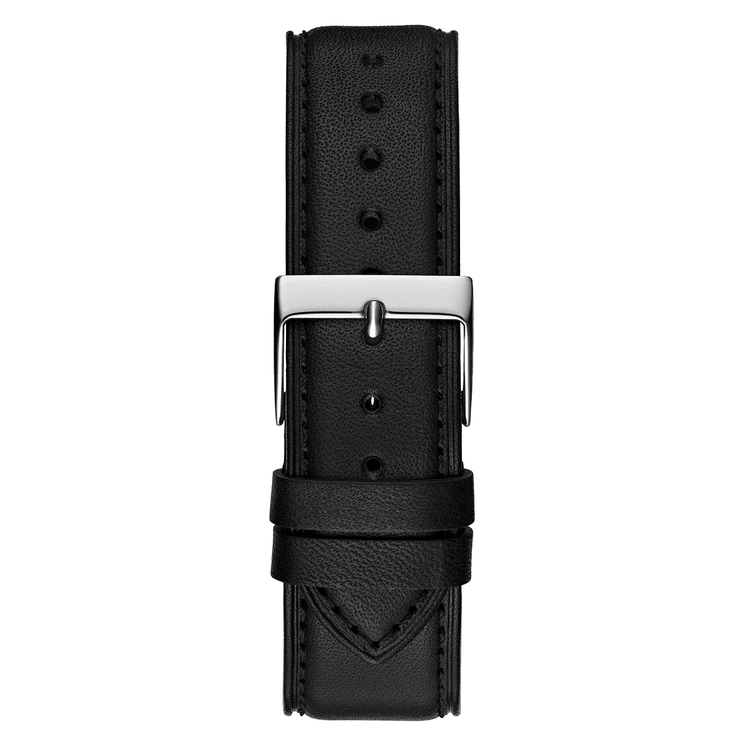 GUESS Mens Black Silver Analog Watch