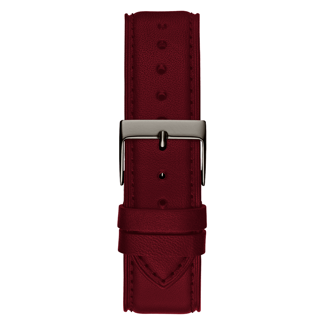 GUESS Mens Burgundy Gunmetal Analog Watch