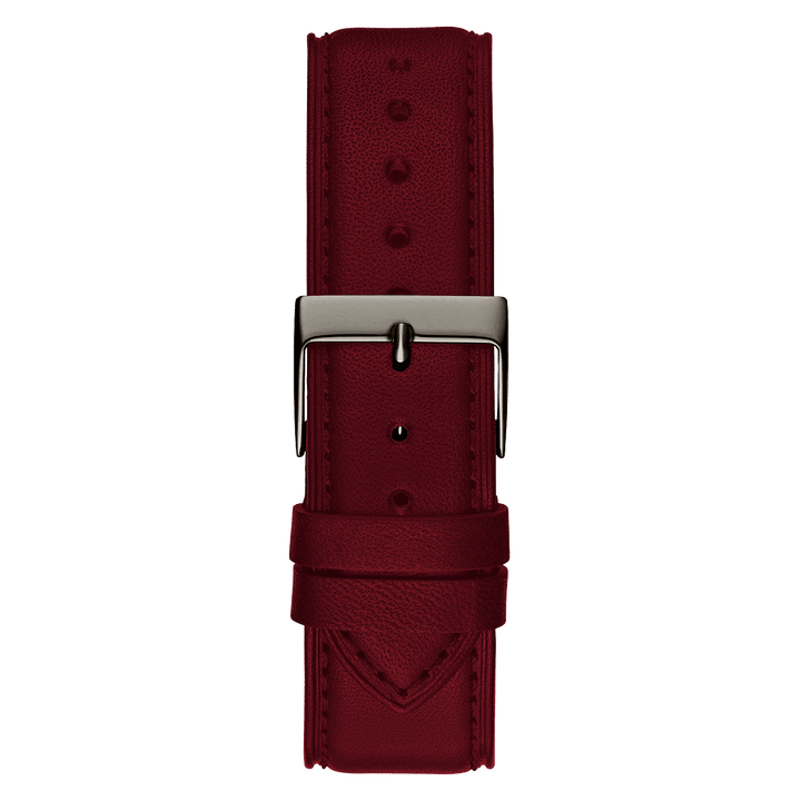 GUESS Mens Burgundy Gunmetal Analog Watch