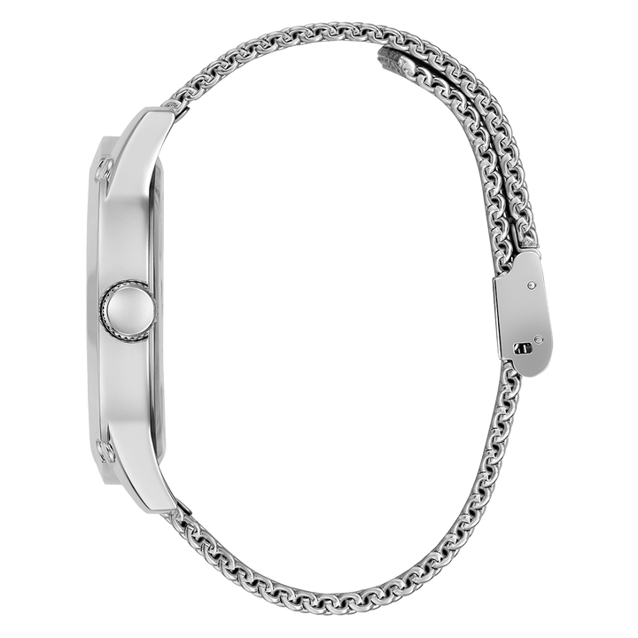 GUESS Mens Silver Tone Analog Watch
