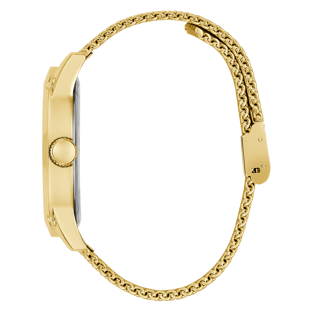 GUESS Mens Gold Tone Analog Watch