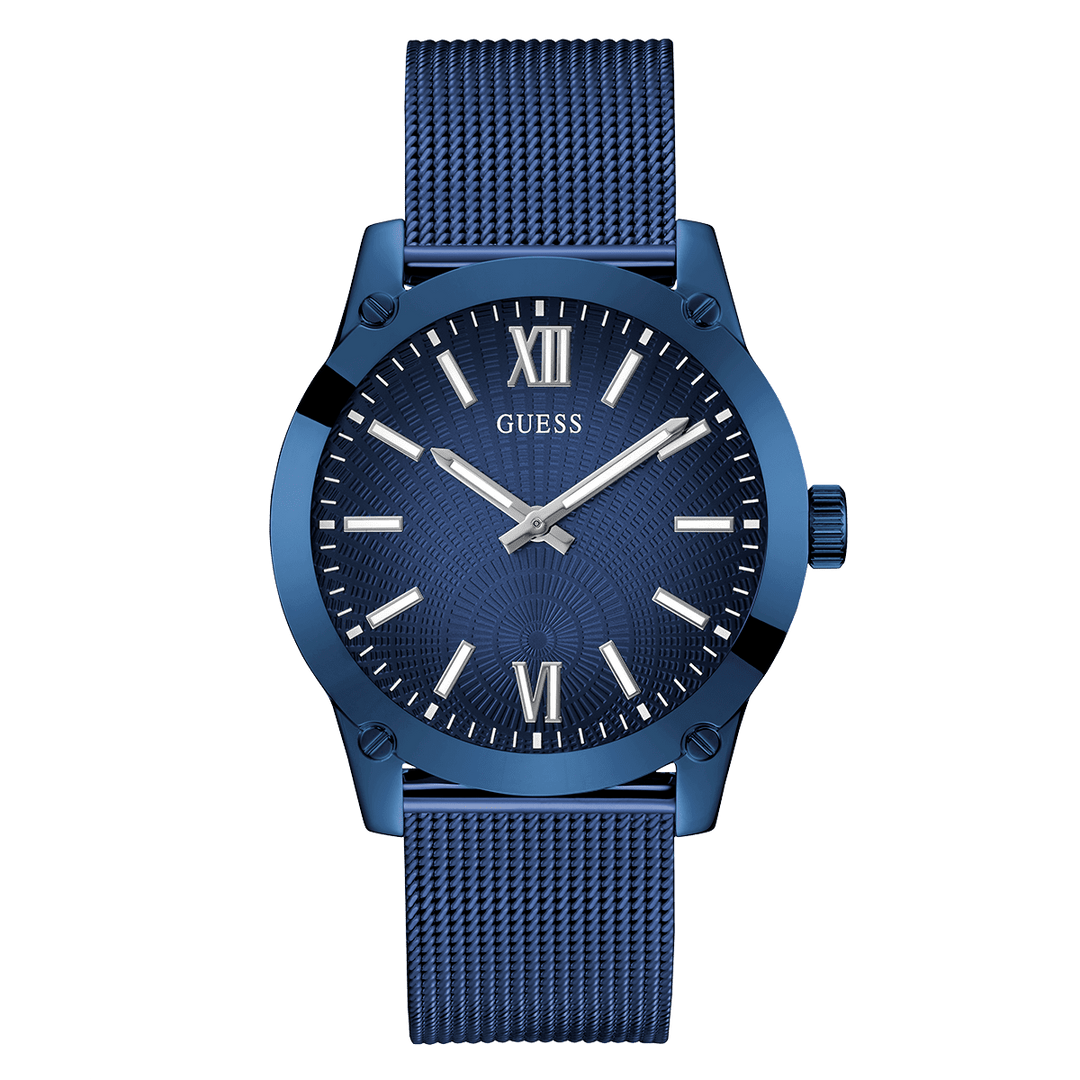 GUESS Mens Blue Analog Watch