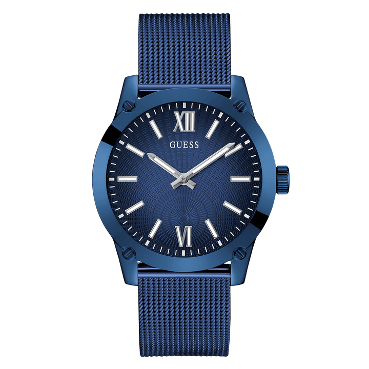 GUESS Mens Blue Analog Watch