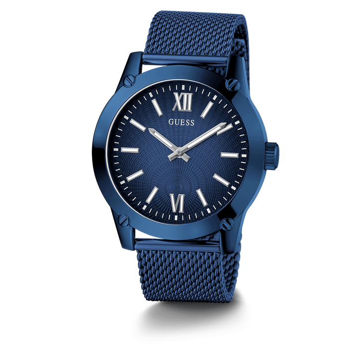 GUESS Mens Blue Analog Watch