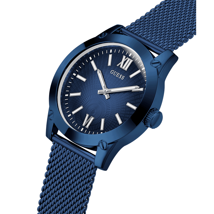 GUESS Mens Blue Analog Watch