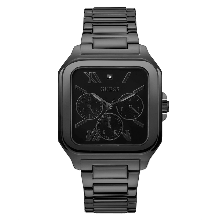 GUESS Mens Black Multi-Function Watch