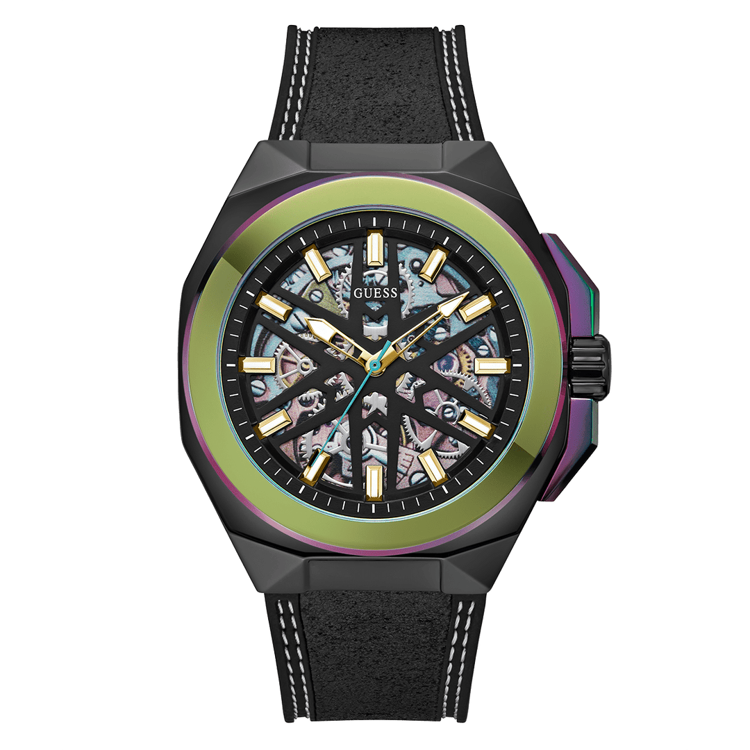 GUESS Mens Black 2-Tone Analog Watch