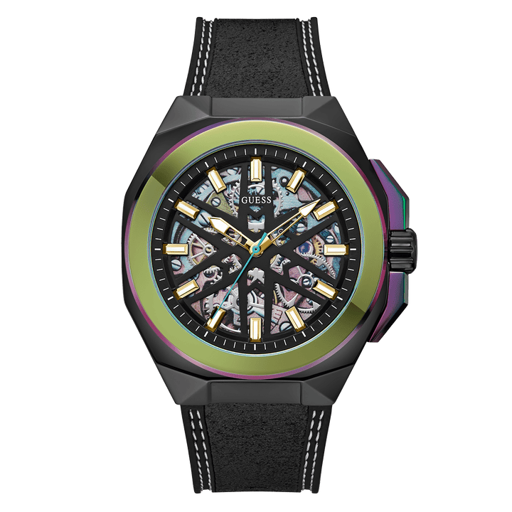 GUESS Mens Black 2-Tone Analog Watch